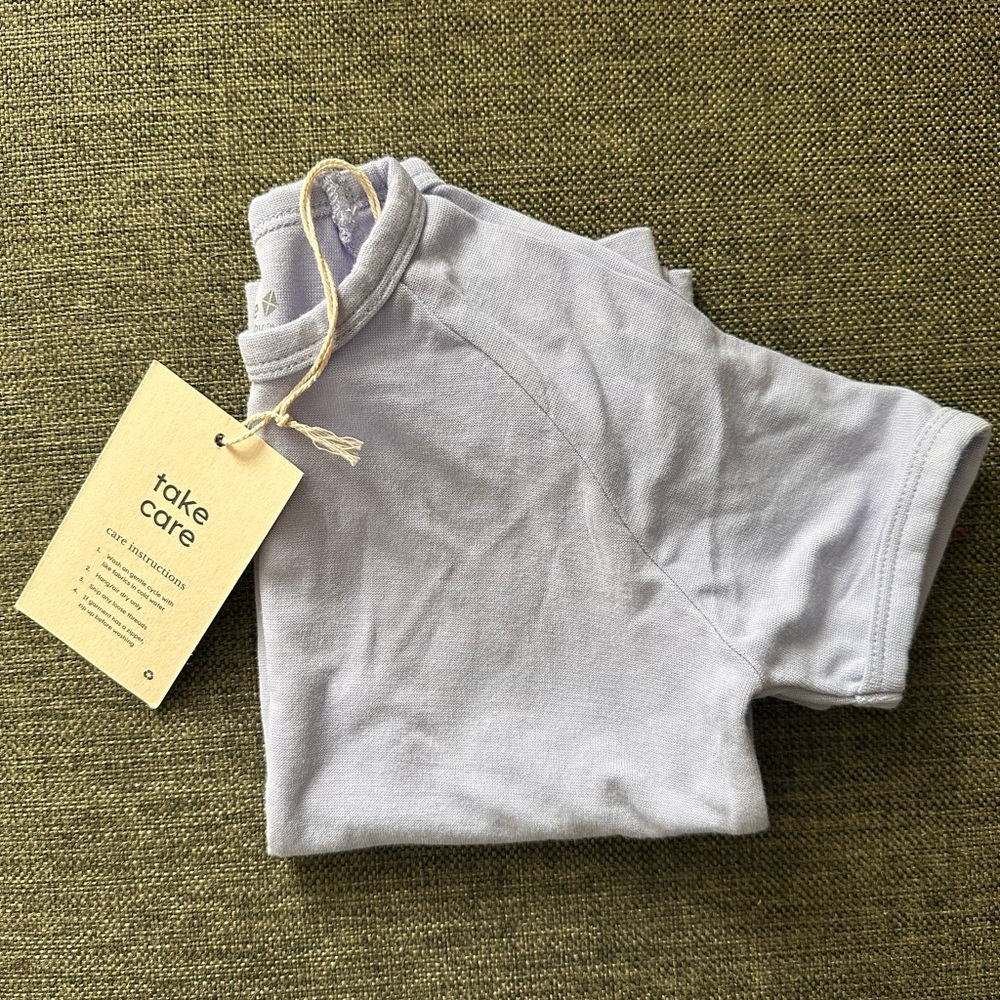 NWT Kyte Baby Bamboo Jersey Short Sleeve Jogger Set in Lilac - Picture 3 of 4